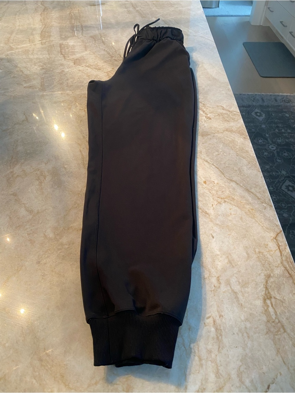 lululemon athletica High Rise Black Jogger Style Leggings with Drawstring Waist